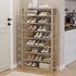 Shoe Rack 9 Tiers Storage Cabinet, Natural, Holds Up to 54 Pairs