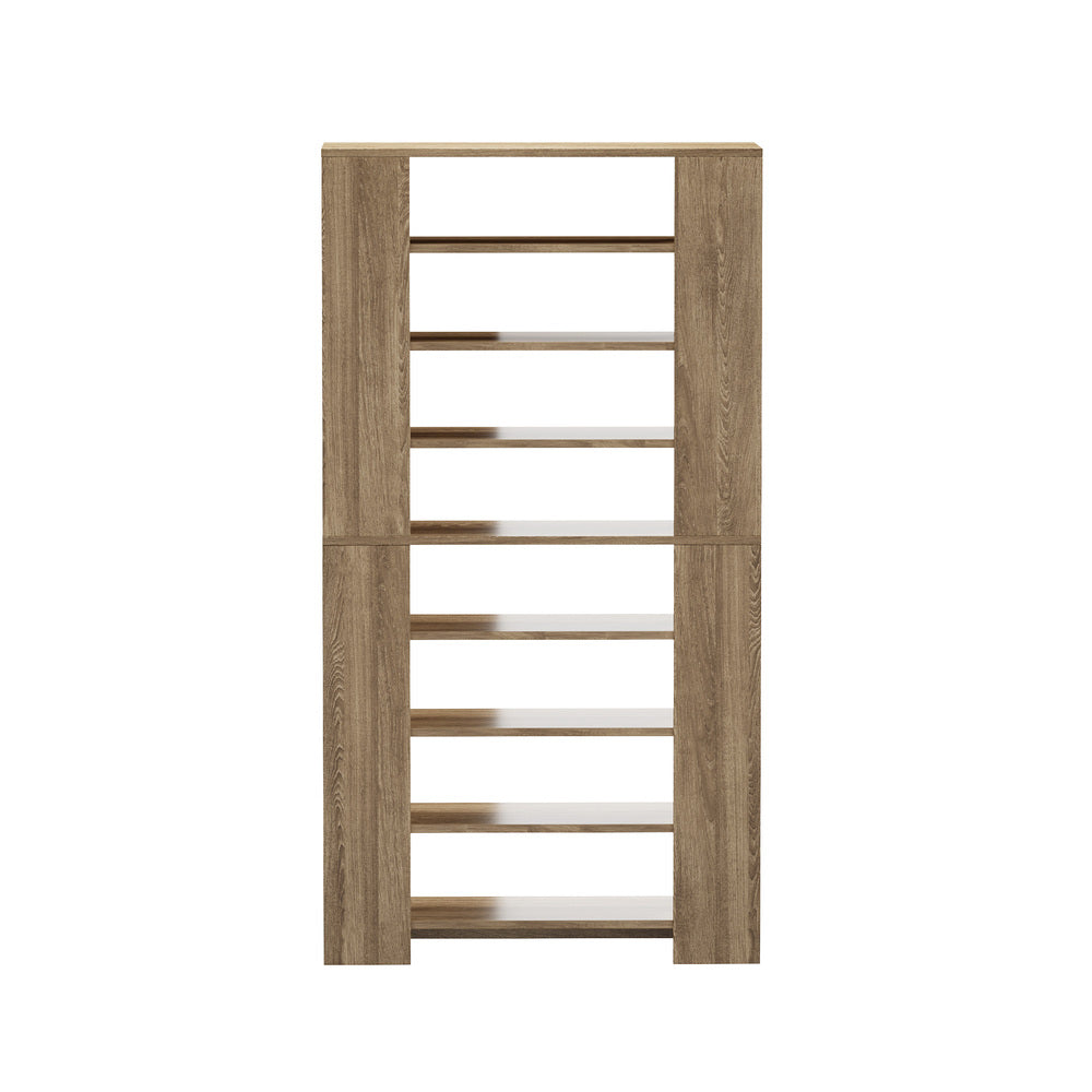 Shoe Rack 9 Tiers Storage Cabinet, Natural, Holds Up to 54 Pairs