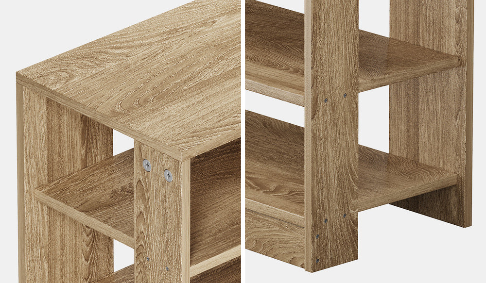 Shoe Rack 9 Tiers Storage Cabinet, Natural, Holds Up to 54 Pairs