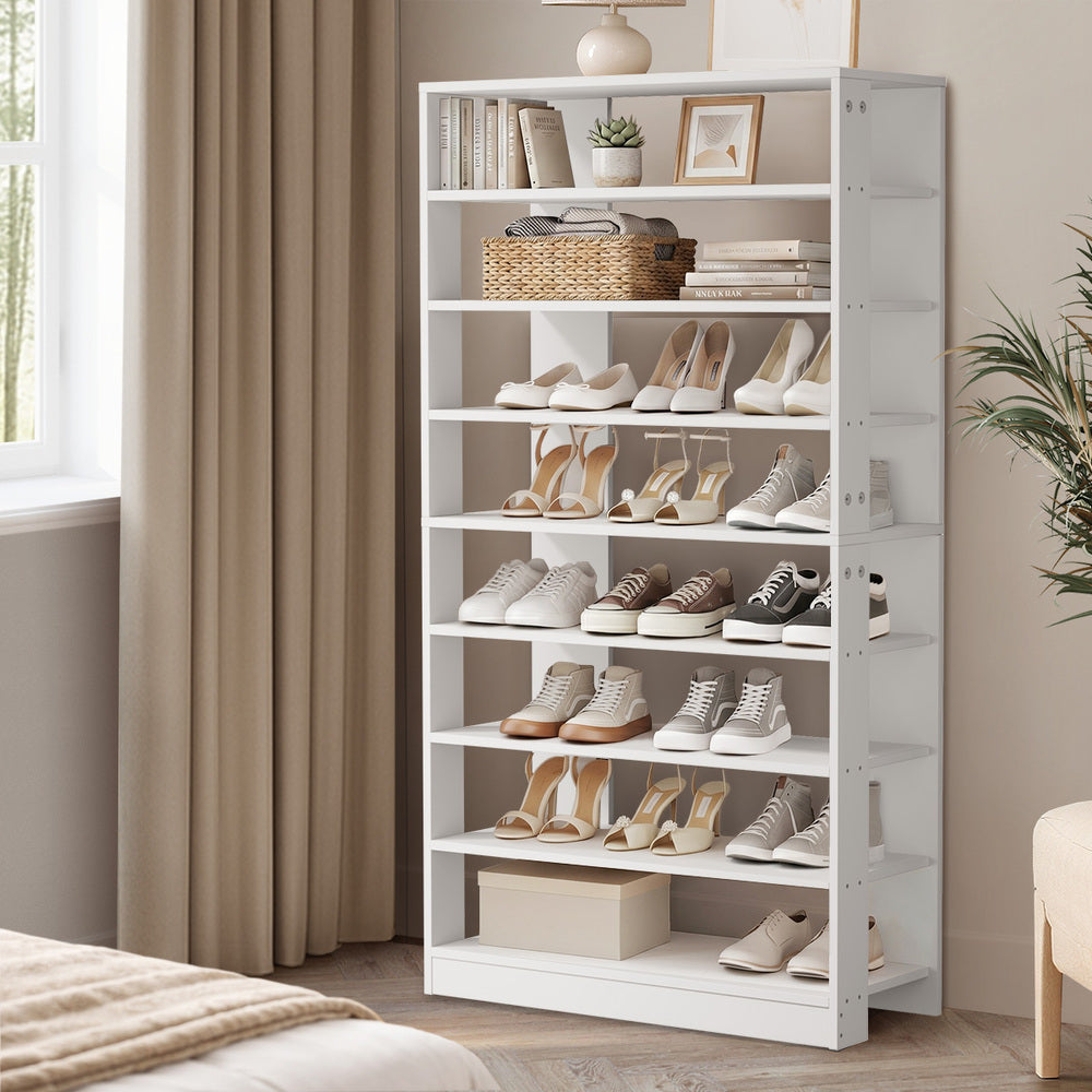 Shoe Rack 9 Tiers Storage Cabinet, Black, Holds Up to 54 Pairs