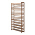 Oikiture Shoe Rack Storage Organizer 11 Shelves Bamboo Brown