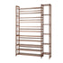 Bamboo Shoe Rack Stand, 11 Shelves with Boots Storage Section, Brown Colour