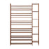 Bamboo Shoe Rack Stand, 11 Shelves with Boots Storage Section, Brown Colour