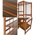 Bamboo Shoe Rack Stand, 11 Shelves with Boots Storage Section, Brown Colour