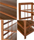 Oikiture Shoe Rack Storage Organizer Bamboo Stand 8 Shelves Brown