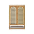 Shoe Storage Cabinet 2 Doors Bamboo Shoe Shelf Beige