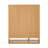 Shoe Storage Cabinet 3 Doors Bamboo Shoe Shelf Beige