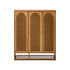Shoe Storage Cabinet 3 Doors Bamboo Shoe Shelf Brown