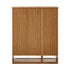 Shoe Storage Cabinet 3 Doors Bamboo Shoe Shelf Brown