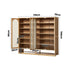 Shoe Storage Cabinet 4 Doors Bamboo Shoe Shelf Beige