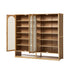 Shoe Storage Cabinet 4 Doors Bamboo Shoe Shelf Beige
