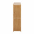 Shoe Storage Cabinet 4 Doors Bamboo Shoe Shelf Beige
