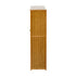 Oikiture Shoe Storage 4 Doors with 2 Bottom Shelf Brown