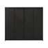Shoe Storage Cabinet 4 Doors Shelf Black