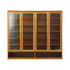Oikiture Shoe Storage Cabinet 4 Doors 7 Shelves Brown