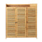 Oikiture Shoe Storage Cabinet Rack Organiser Shelf 3 Doors Adjustable