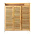 Oikiture Shoe Storage Cabinet Rack Organiser Shelf 3 Doors Adjustable