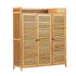 Oikiture Shoe Storage Cabinet Rack Organiser Shelf 3 Doors Adjustable