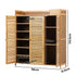 Oikiture Shoe Storage Cabinet Rack Organiser Shelf 3 Doors Adjustable