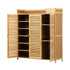 Oikiture Shoe Storage Cabinet Rack Organiser Shelf 3 Doors Adjustable