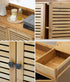 Oikiture Shoe Storage Cabinet Rack Organiser Shelf 3 Doors Adjustable