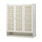 Shoe Storage Cabinet White – 7‑Tier Rattan Door Cupboard 45‑Pair