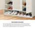 Shoe Storage Cabinet White – 7‑Tier Rattan Door Cupboard 45‑Pair