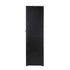 Shoe Storage Cabinet 4 Doors Rattan Black