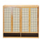Shoe Storage Cabinet 4 Doors Rattan Brown