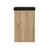 Shoe Bench 105cm with Leather Seat Black&Wooden