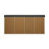 Shoe Bench 105cm with Leather Seat Black&Wooden