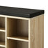 Shoe Bench 105cm with Leather Seat Black&Wooden