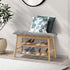 Oikiture Rattan Shoe Storage Bench 70cm – Bamboo Rack with Hidden Seat Storage