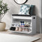 Shoe Storage Bench with PU Seat 0.6M White