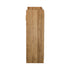 2‑Door Shoe Cabinet – Slatted Doors, Adjustable Shelves, Natural & White