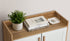 2‑Door Shoe Cabinet – Slatted Doors, Adjustable Shelves, Natural & White