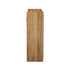3‑Door Shoe Cabinet – Slatted Doors, Adjustable Shelves, Natural & White