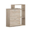 Shoe Cabinet Storage 2 Doors with Display Shelves Wooden