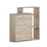 Shoe Cabinet Storage 2 Doors with Display Shelves Wooden