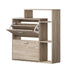 Shoe Cabinet Storage 2 Doors with Display Shelves Wooden