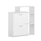 Shoe Cabinet Storage 2 Doors with Display Shelves White