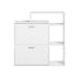 Shoe Cabinet Storage 2 Doors with Display Shelves White