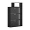 Shoe Cabinet Storage 3 Doors with Display Shelves Black