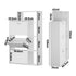 Shoe Cabinet Storage 3 Doors with Display Shelves White