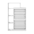 Shoe Cabinet Storage 3 Doors with Display Shelves White