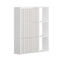 Oikiture Shoe Rack Storage Cabinet with Display Shelves White