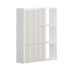 Oikiture Shoe Rack Storage Cabinet with Display Shelves White