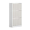 Oikiture Shoe Rack Storage Cabinet 3 Compartments White