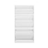 Oikiture Shoe Rack Storage Cabinet 3 Compartments White