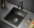 44X38CM Stainless Steel Sink Single Bowl with Waste Black